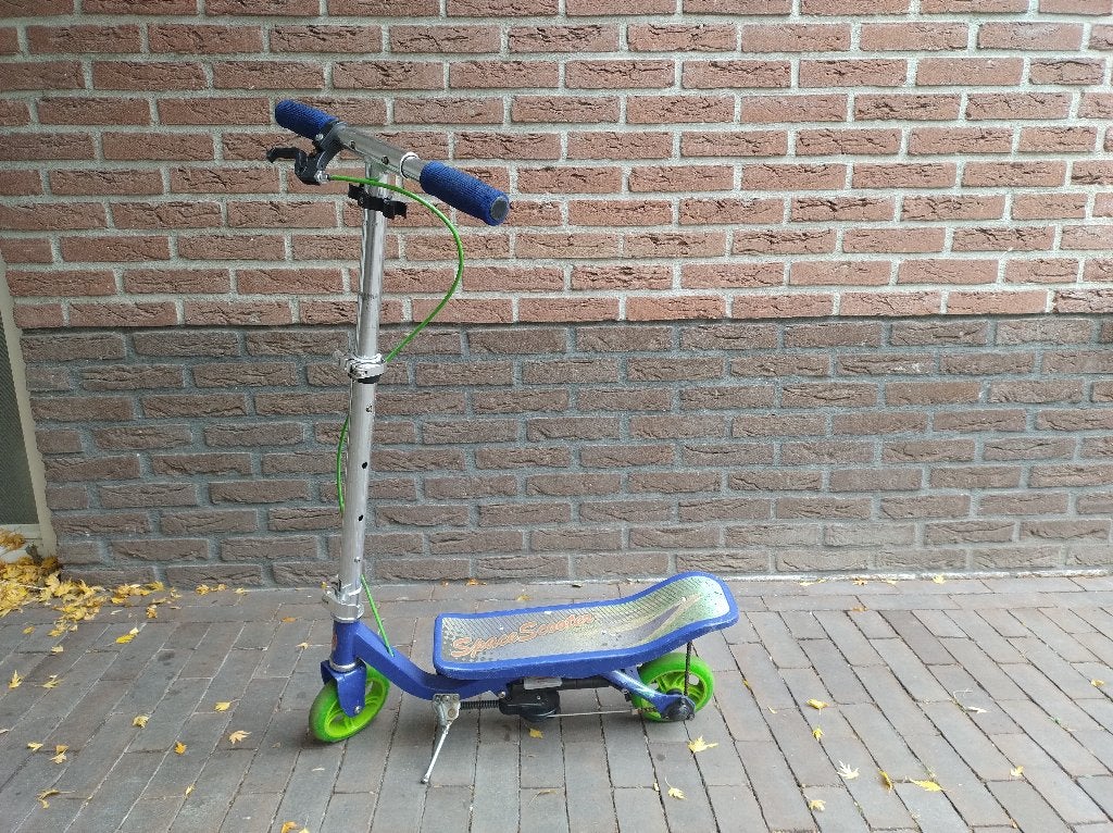 Spacescooter Junior blauw/groen, Ophalen, Gebruikt, Gewone step, Space Scooter