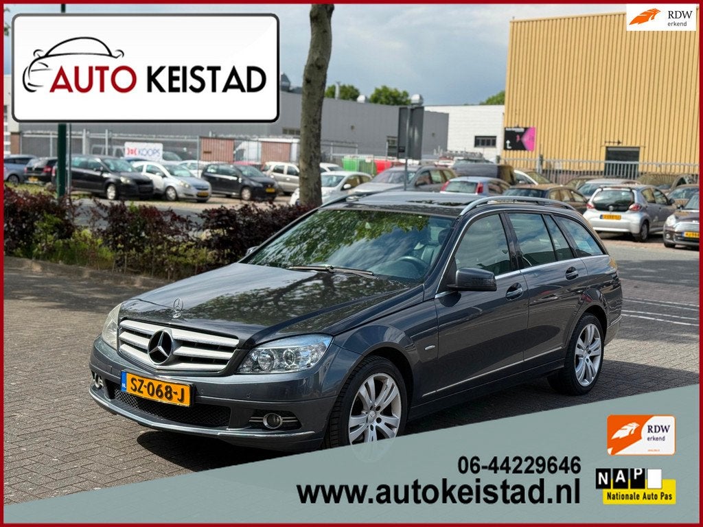 Mercedes-Benz C-klasse Estate 180 KOMPRESSOR AVANTGARDE, NAV, Automaat, Achterwielaandrijving, Zwart, 84 €/maand