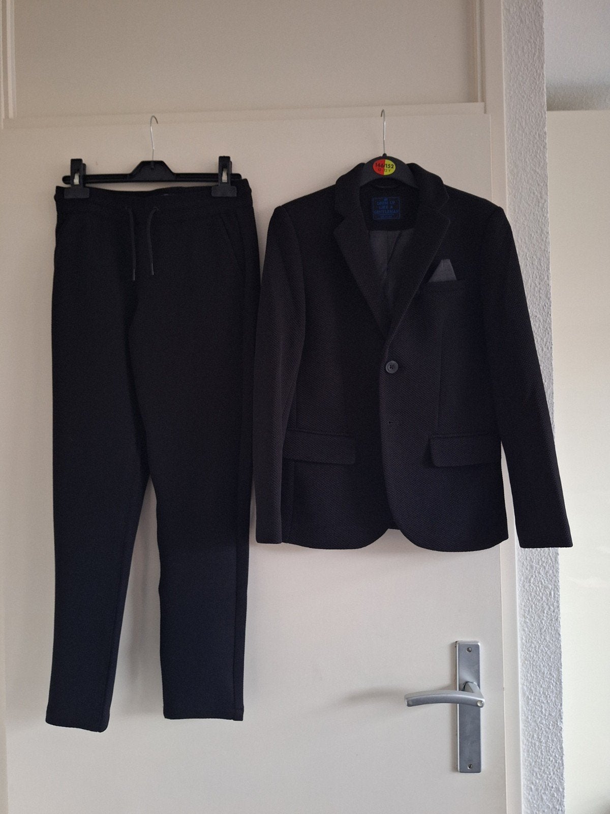 Jongens slimfit pak maat 146/152, Ophalen of Verzenden, Zo goed als nieuw, WE Fashion, Jongen