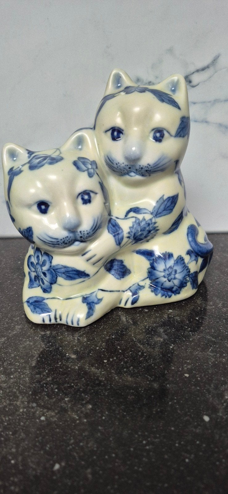 Mooi beeld 2 katten -, Ophalen of Verzenden, Zo goed als nieuw, Hond of Kat, Beeldje of Figuurtje