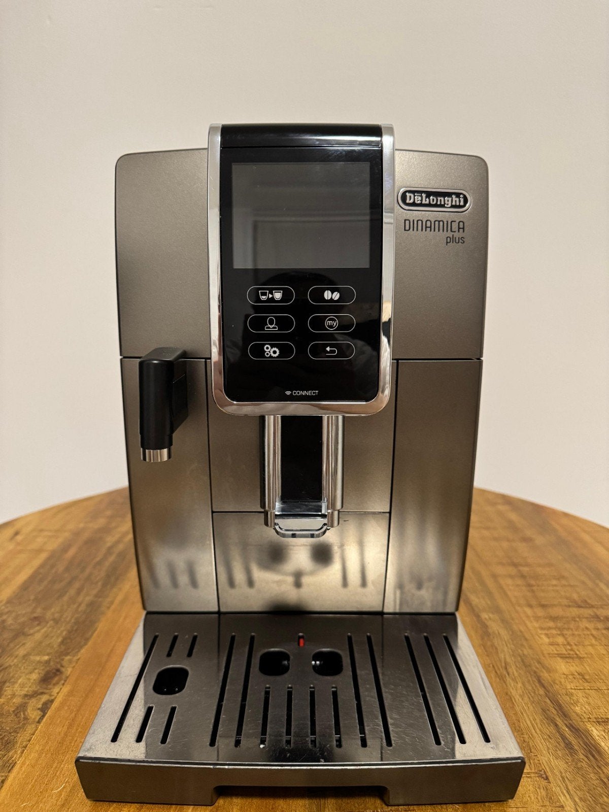 Delonghi Dinamica Plus - Lage tellerstand, 10 kopjes of meer, Koffiemachine, Ophalen of Verzenden, Zo goed als nieuw