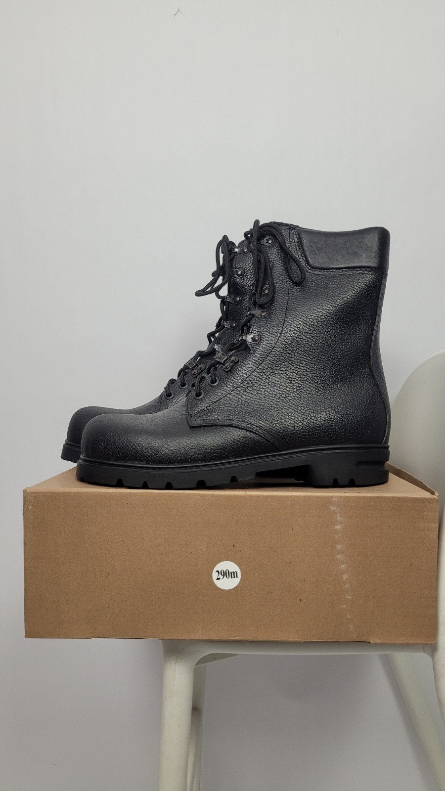 Leren Legerkisten Maat 48 - Zwart legerschoenen, Ophalen of Verzenden, Nieuw, Zwart, Boots
