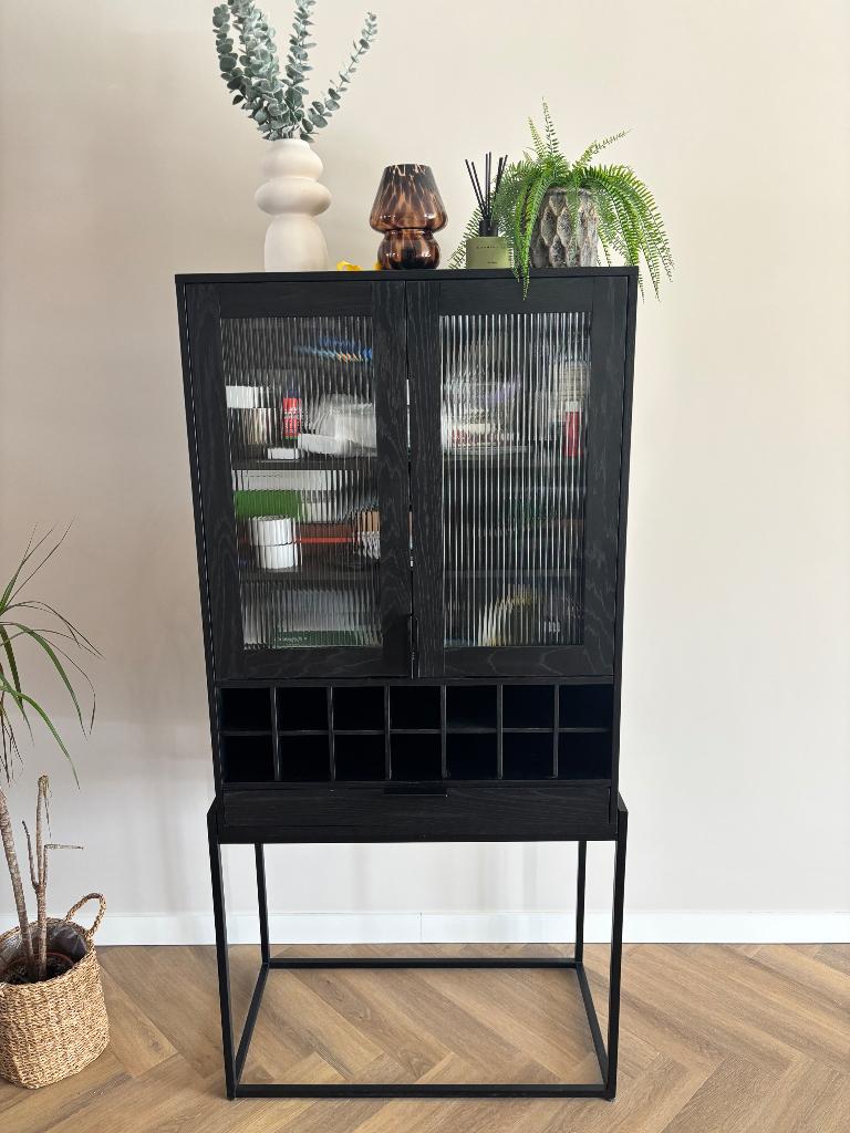Zuiver (wijn)kast Travis, 50 tot 100 cm, Zo goed als nieuw, Glas, 150 tot 200 cm