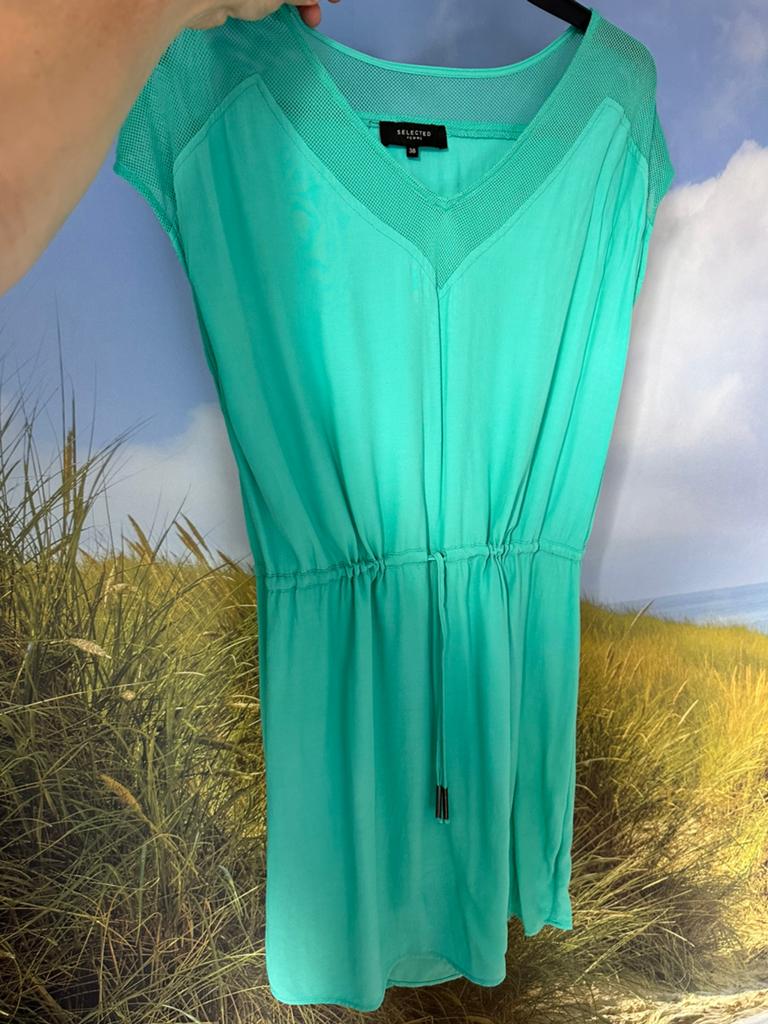 Jurk selected femme, Ophalen of Verzenden, Zo goed als nieuw, Maat 38/40 (M), Groen