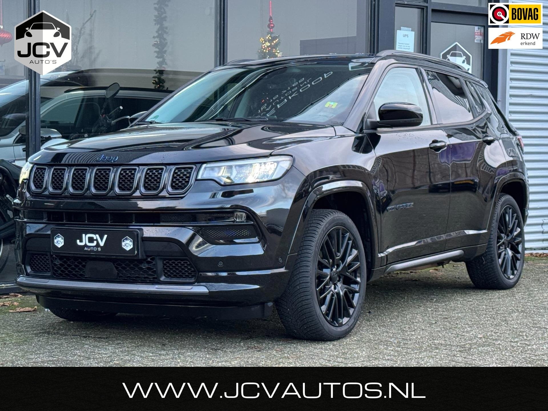 Jeep COMPASS 4xe 240 Plug-in Hybrid Electric S CAM/LEER/ACC, Euro 6, 4 cilinders, Zwart, Bedrijf
