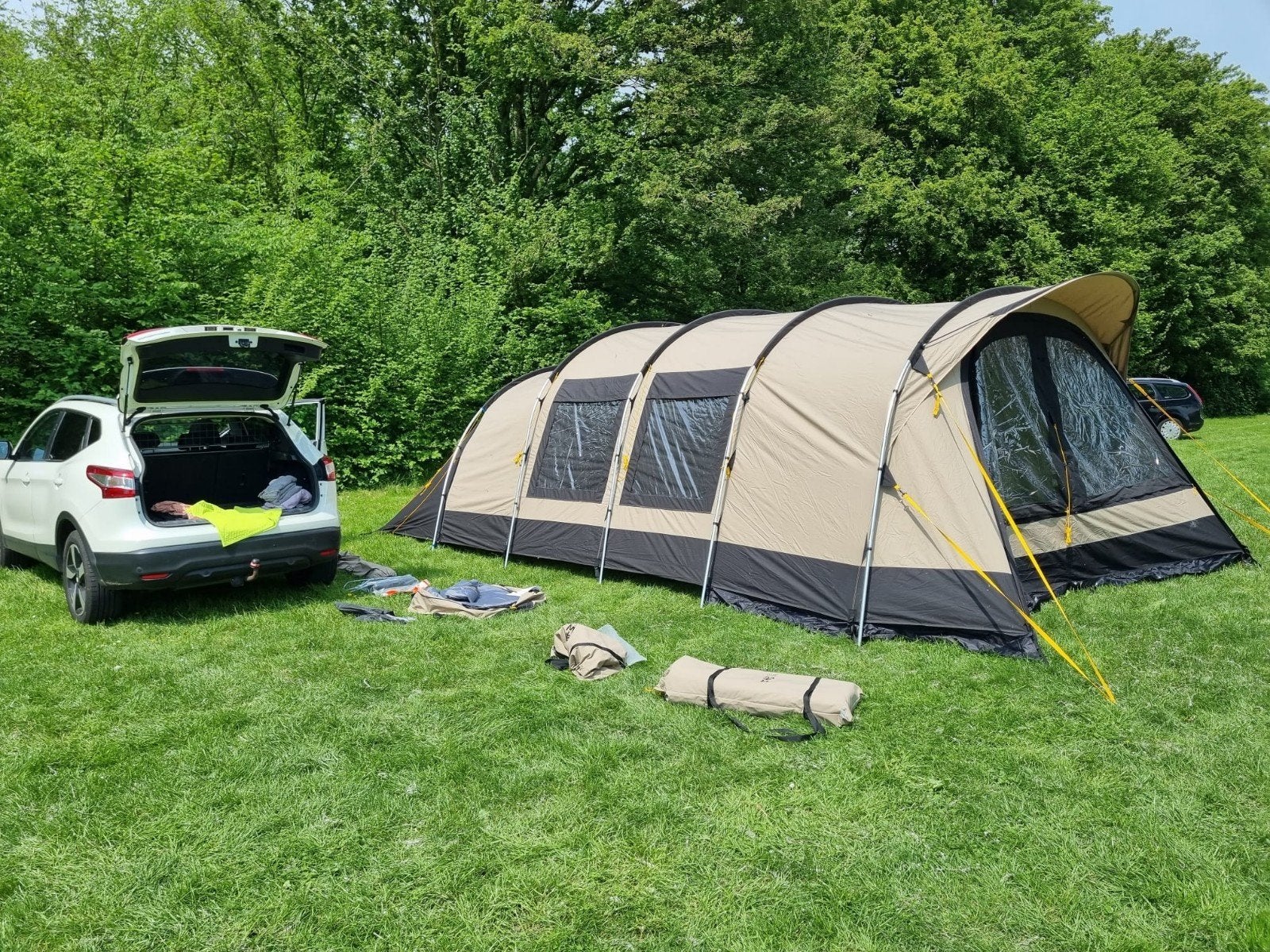 Redwood Birch 440 cf. Ruime tunneltent voor 6 personen - Ide, Caravans en Kamperen, Tenten, Ophalen, Zo goed als nieuw, Tot en met 6