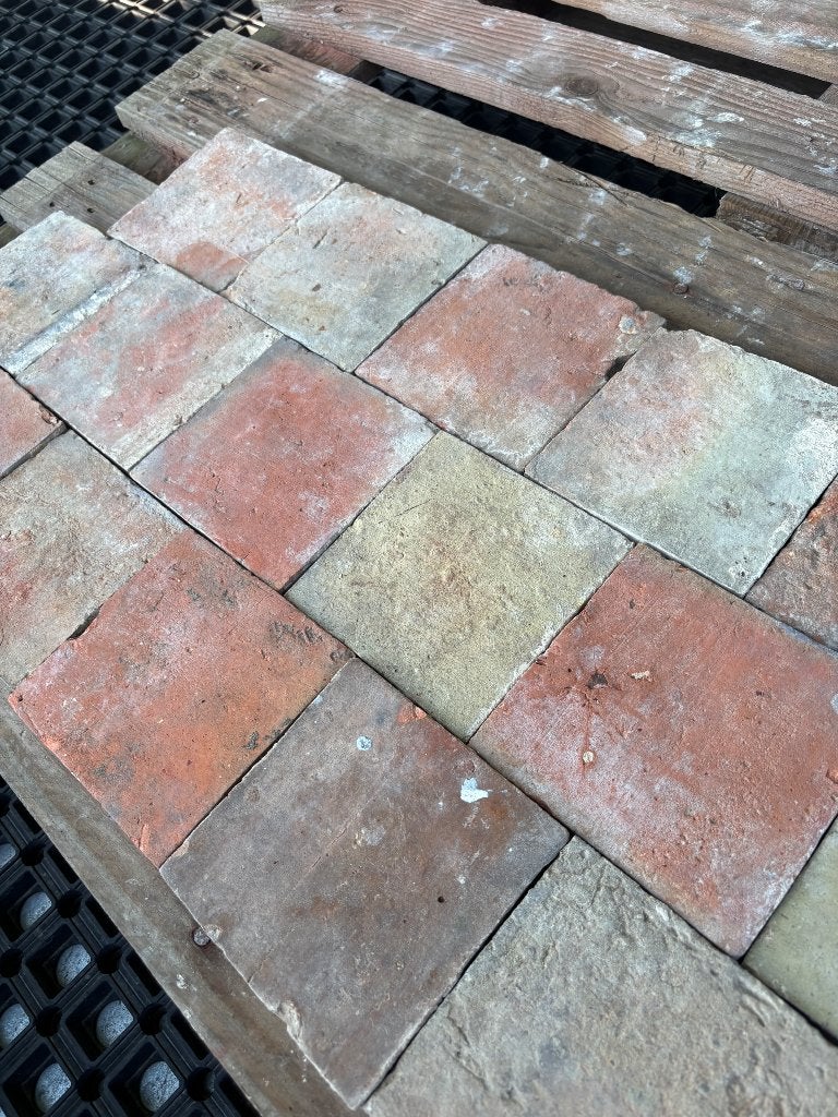 Lot Antieke terracotta tegels. Voor info BELLEN 0474220705, Ophalen