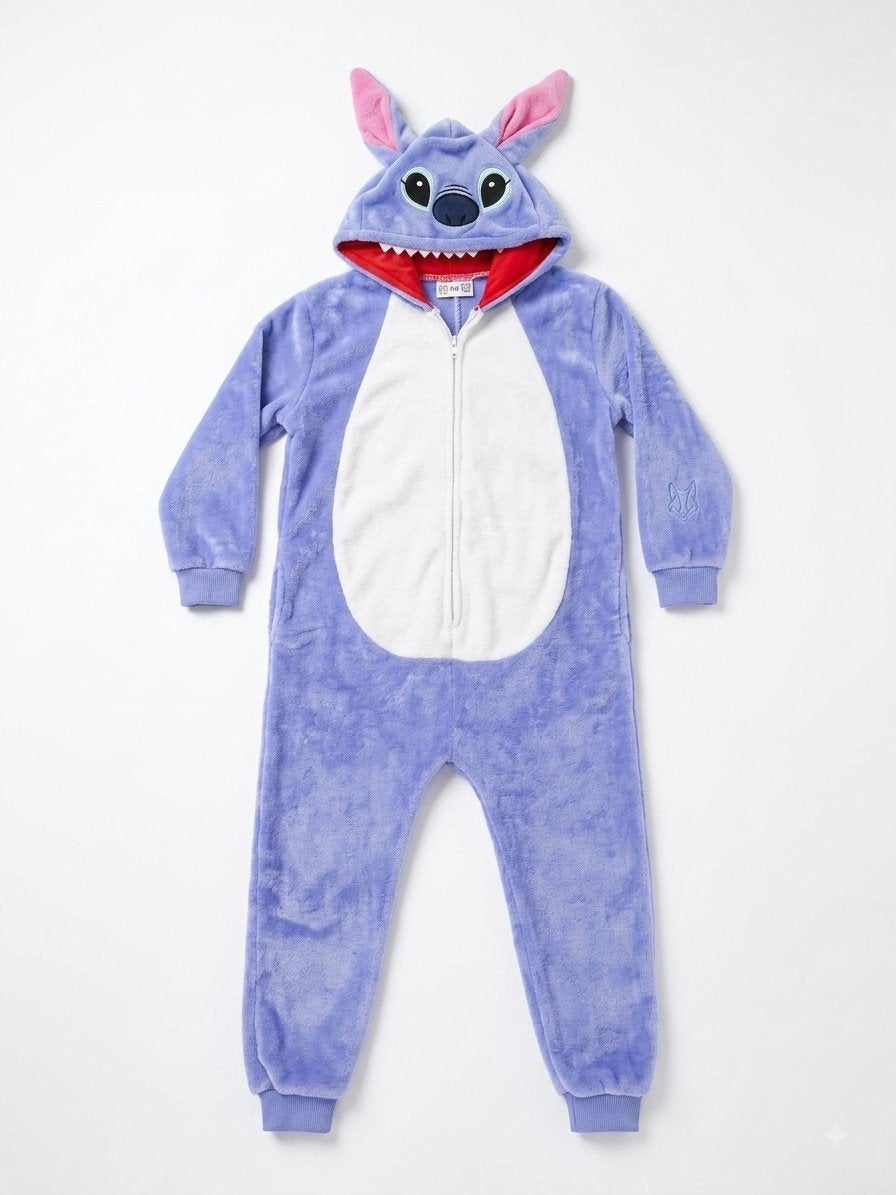 Kimu Stitch Onesie - Maat 128-134, Nacht- of Onderkleding, Jongen of Meisje, Ophalen of Verzenden, Zo goed als nieuw