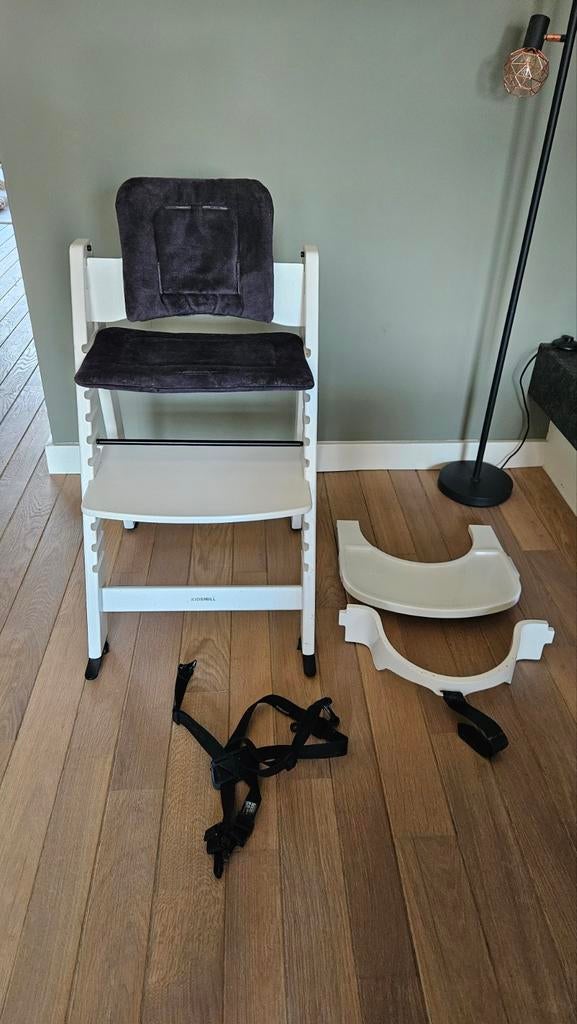 Kidsmill Up! kinderstoel met babyset, Kinderen en Baby's, Kinderstoelen, Gebruikt, Meegroeistoel, Afneembaar eetblad, Gordel(s)