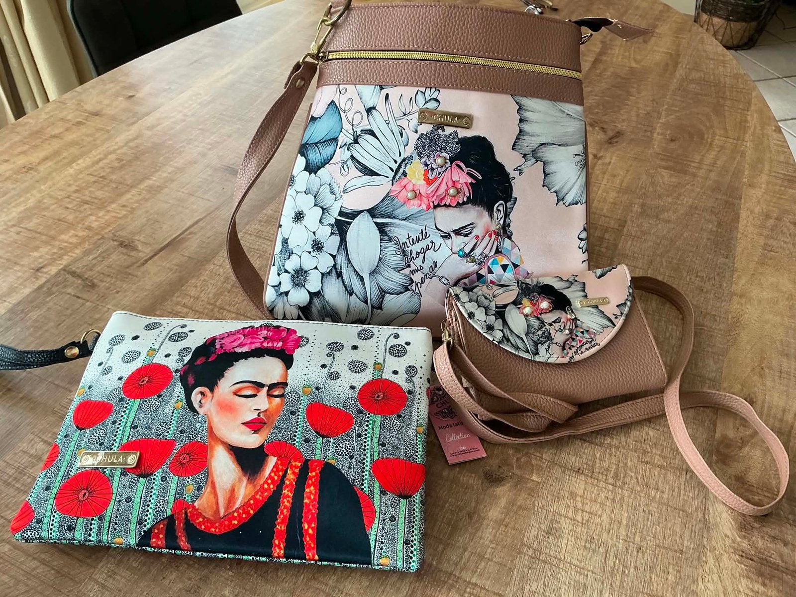 Frida Kahlo CHULA Tassenset - 3 stuks, Ophalen of Verzenden, Nieuw, Overige kleuren, Overige typen