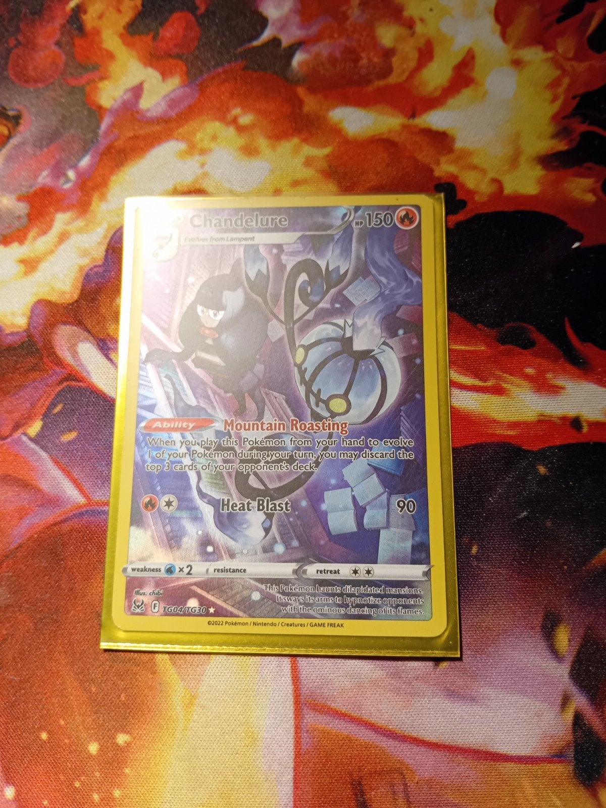 Chandelure TG04/TG30 Trainer Gallery Pokémon Kaart, Ophalen of Verzenden, Zo goed als nieuw, Losse kaart