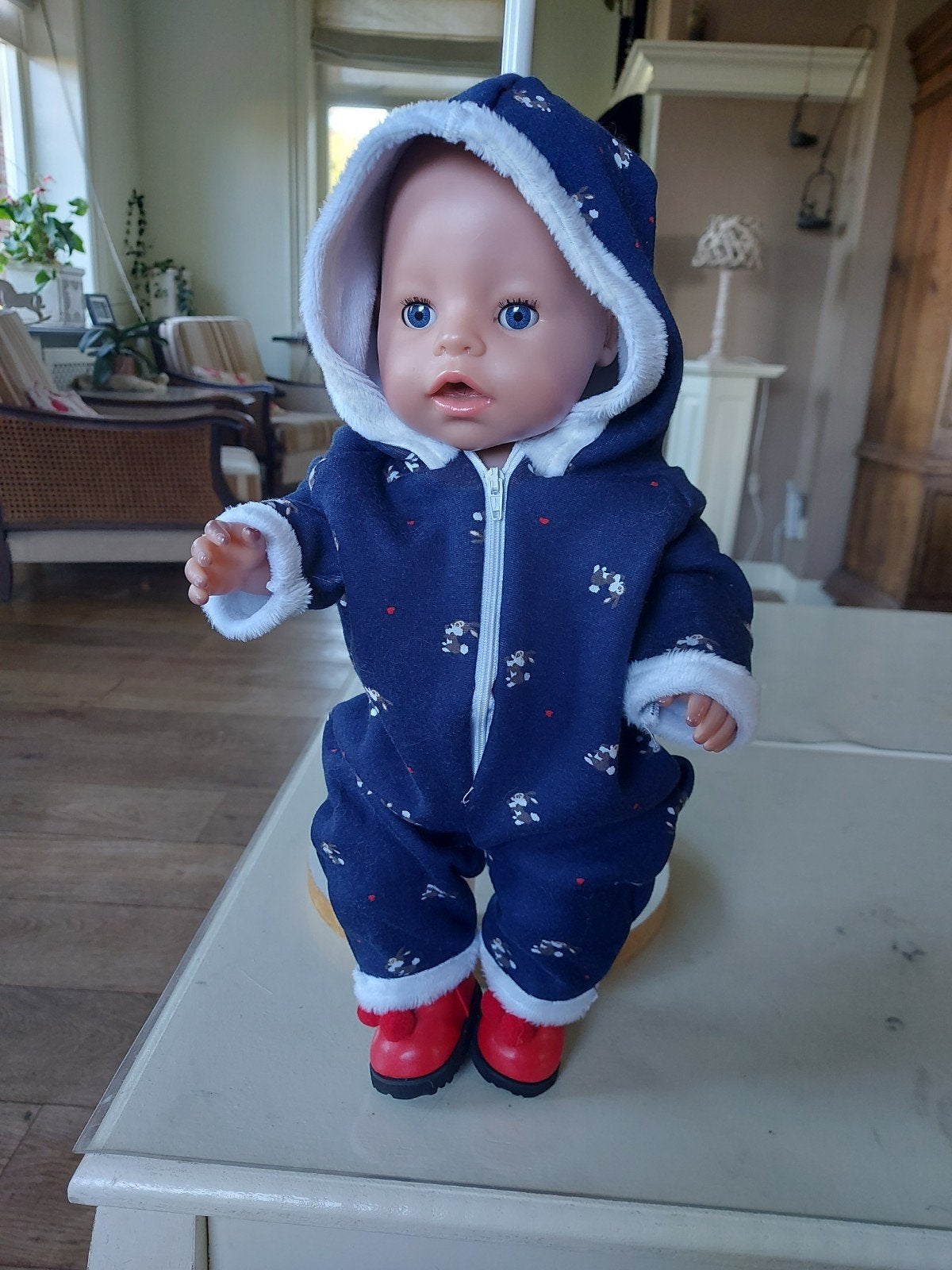 warme pak laarsjes baby born pop 43cm, Ophalen of Verzenden, Nieuw, Babypop