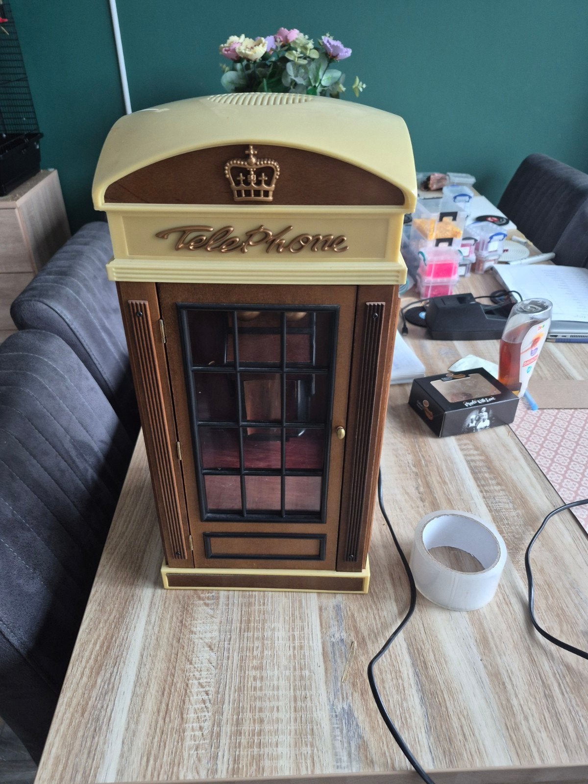 Engelse telefooncel met radio en verlichting, Ophalen of Verzenden