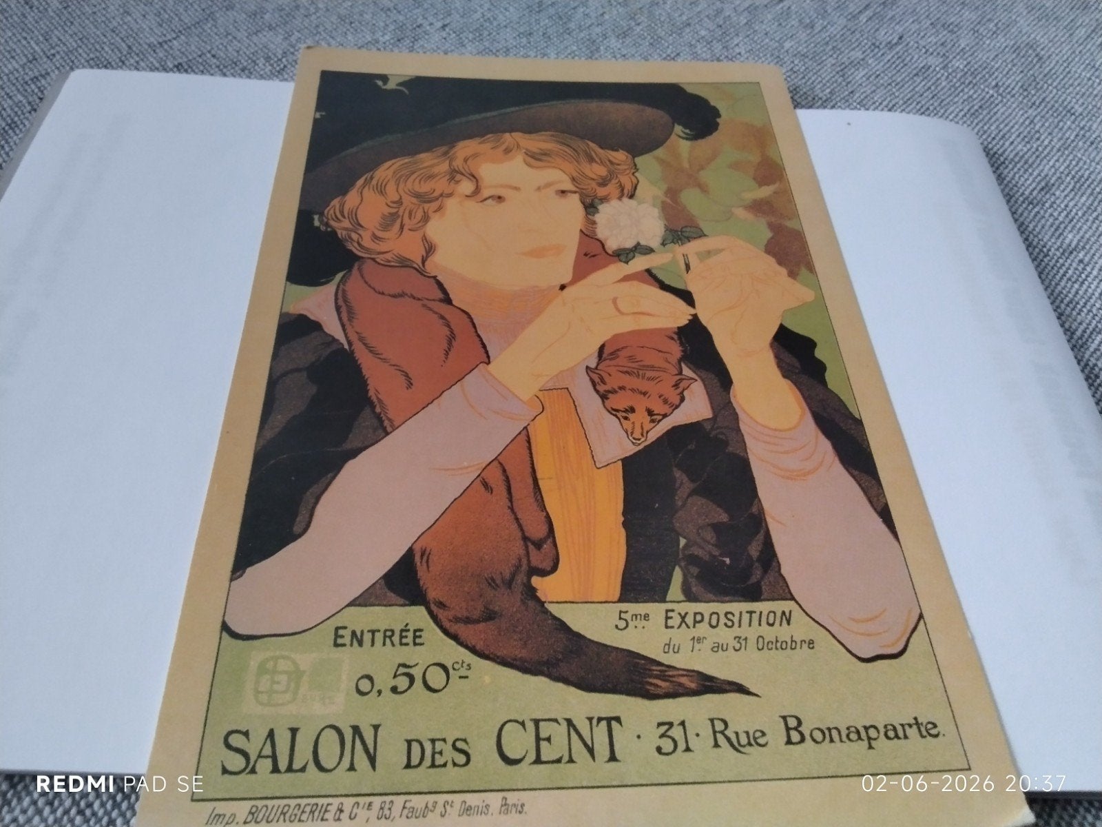 Vintage Art Nouveau Postkaart - Georges de Feure 1894, Ophalen of Verzenden, 1980 tot heden, Ongelopen