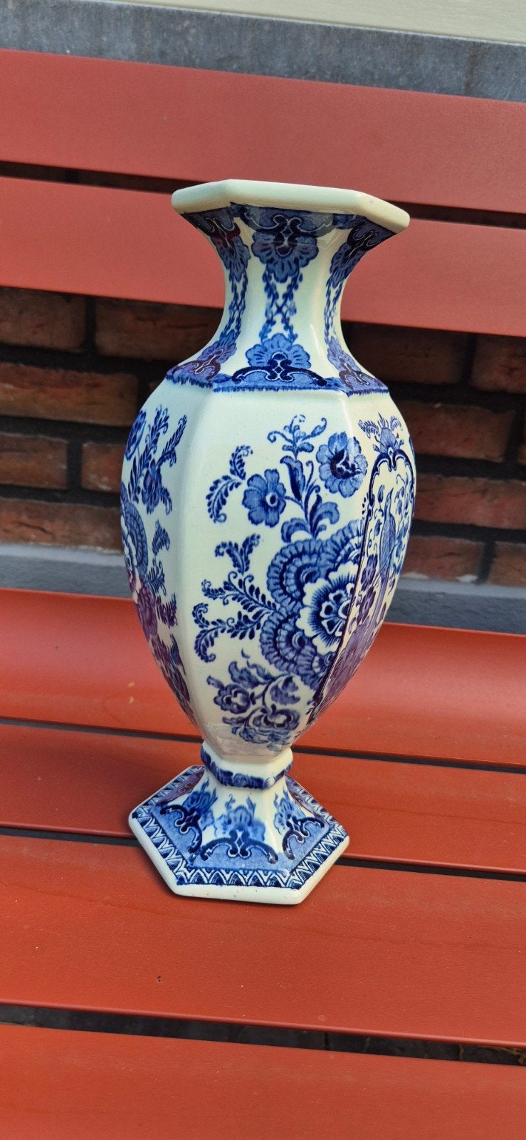 Prachtige Delfts blauwe vaas van Boch, Antiek en Kunst, Antiek | Vazen, Ophalen