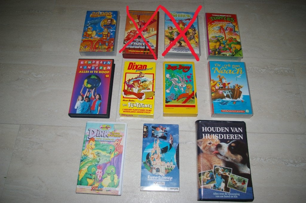 Diverse VHS video banden 9 stuks., Alle leeftijden, Ophalen of Verzenden, Zo goed als nieuw, Overige genres