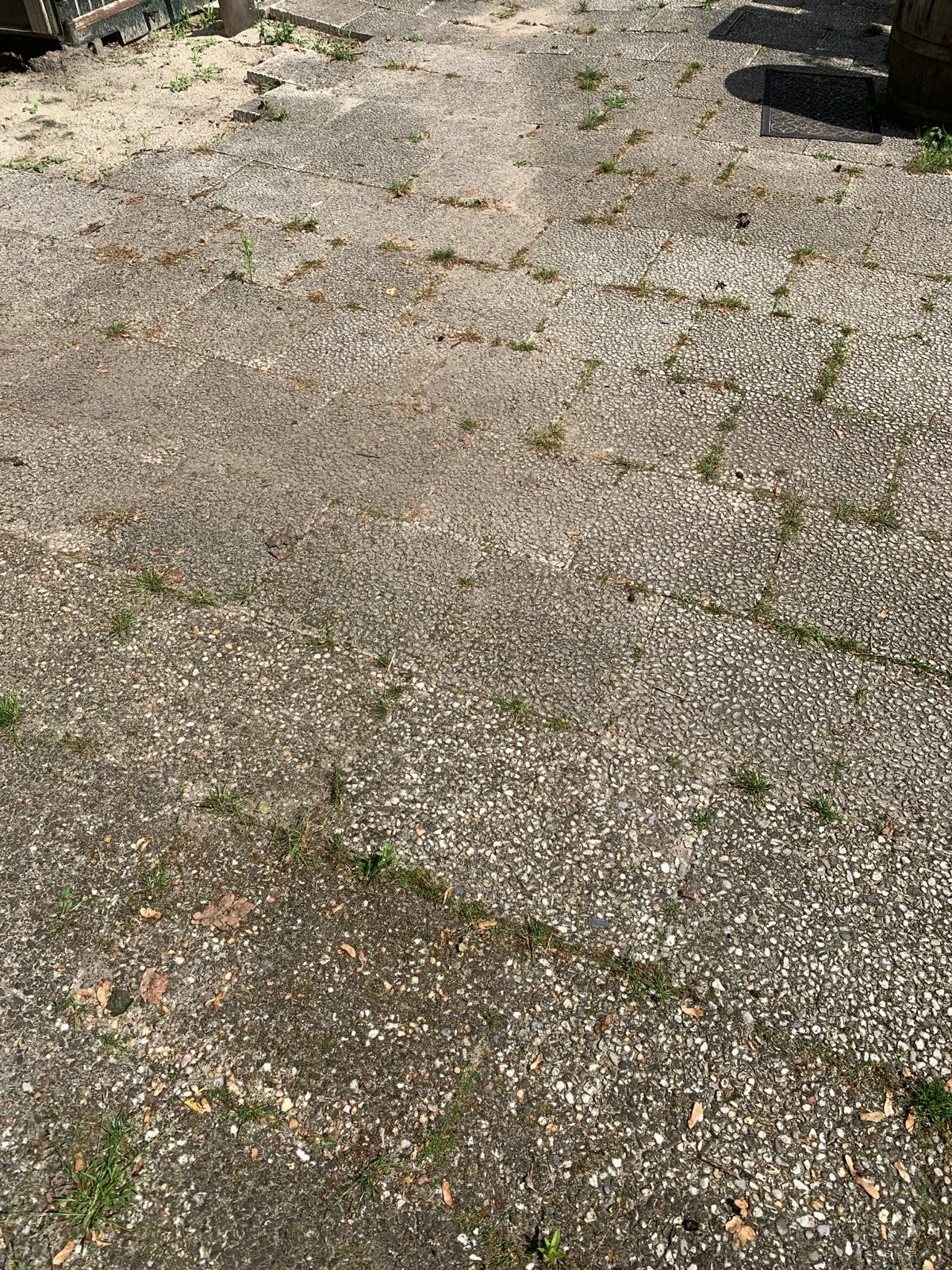 Gratis af te halen grindtegels, Tuin en Terras, Tegels en Klinkers, Ophalen, Gebruikt, 10 m² of meer, Beton