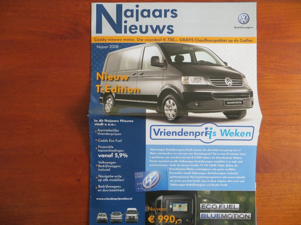 Volkswagen Najaarsnieuws (2008) Caddy, Transporter, Crafter, Ophalen of Verzenden, Nieuw, Volkswagen
