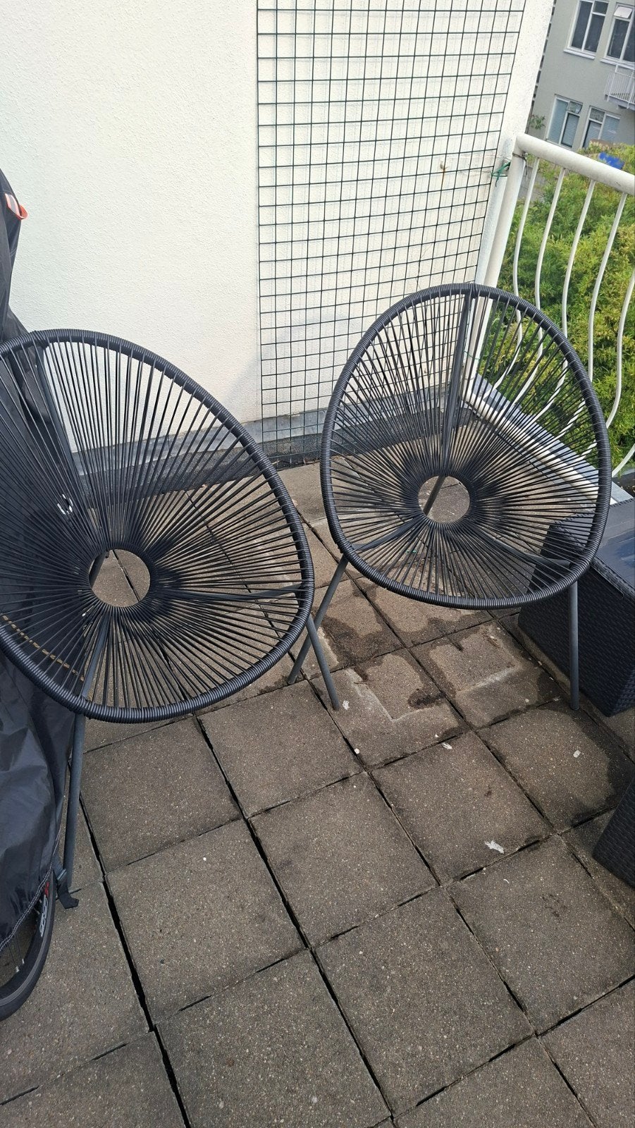 Set van 2 zwarte Acapulco stoelen