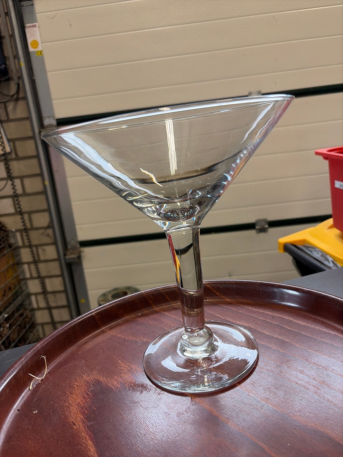 Groot glas op voet - decoratief of voor desserts, Ophalen of Verzenden, Gebruikt, Glas, Modern