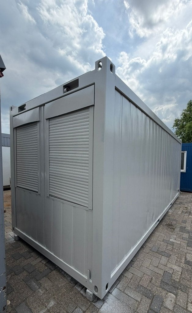Kantoorunit, Bouw-schaftkeet, Woonunit, Directiekeet. 6x2,50, Doe-het-zelf en Verbouw, Bouwketen en Schaftketen, Ophalen, Gebruikt