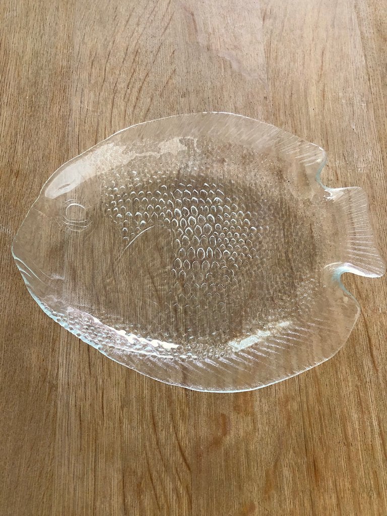 Vintage glazen visschaal Arcoroc France, Ophalen, Glas of Glazen, Overige stijlen, Glas