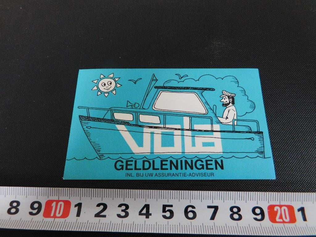 sticker VOLA Geldleningen boot GK814 *, Verzamelen, Stickers, Ophalen, Zo goed als nieuw