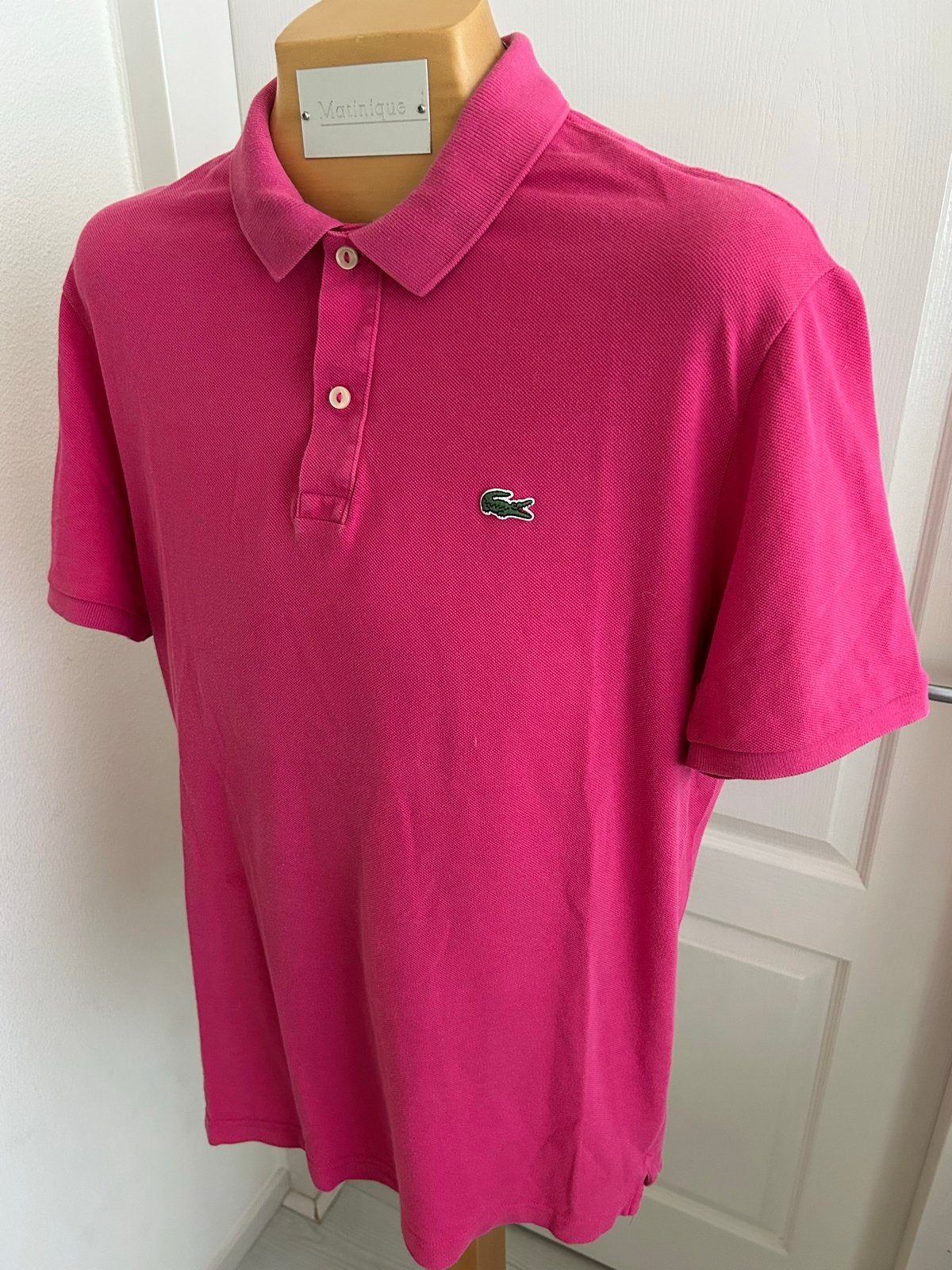 Prachtige Lacoste Slim Fit Polo Shirt Roze Maat 7 XXL AKTIE!, Ophalen of Verzenden, Zo goed als nieuw, Maat 56/58 (XL), Roze