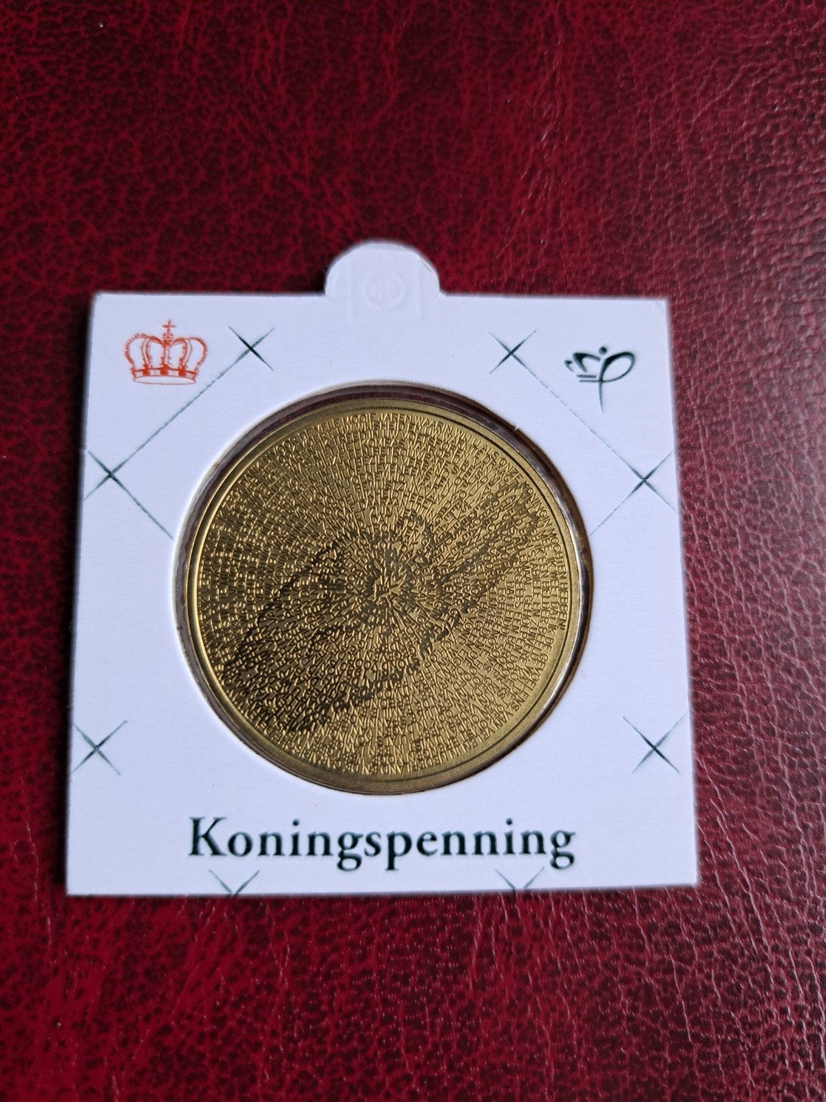 Koningspenning 2014 in Bedrukte Munthouder, Ophalen of Verzenden, Overige waardes
