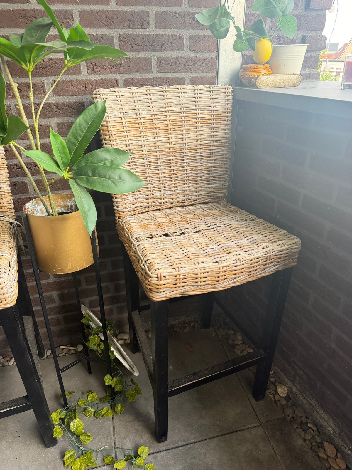 Tuin bar krukken 2x, Tuin en Terras, Tuinstoelen, Ophalen, Gebruikt
