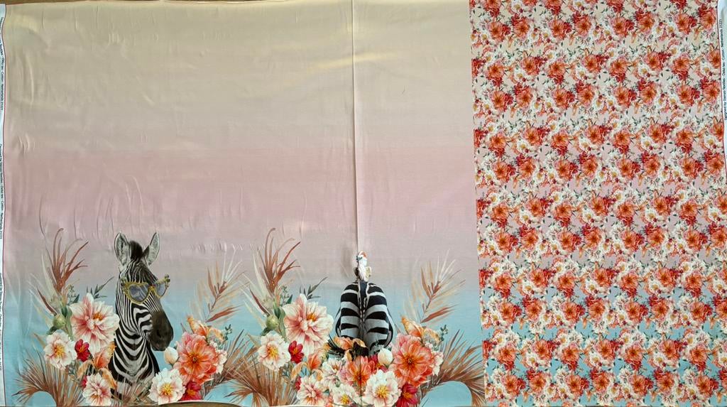 Paneelstof zebra 80x150cm, 120 cm of meer, Nieuw, Ophalen of Verzenden, Katoen