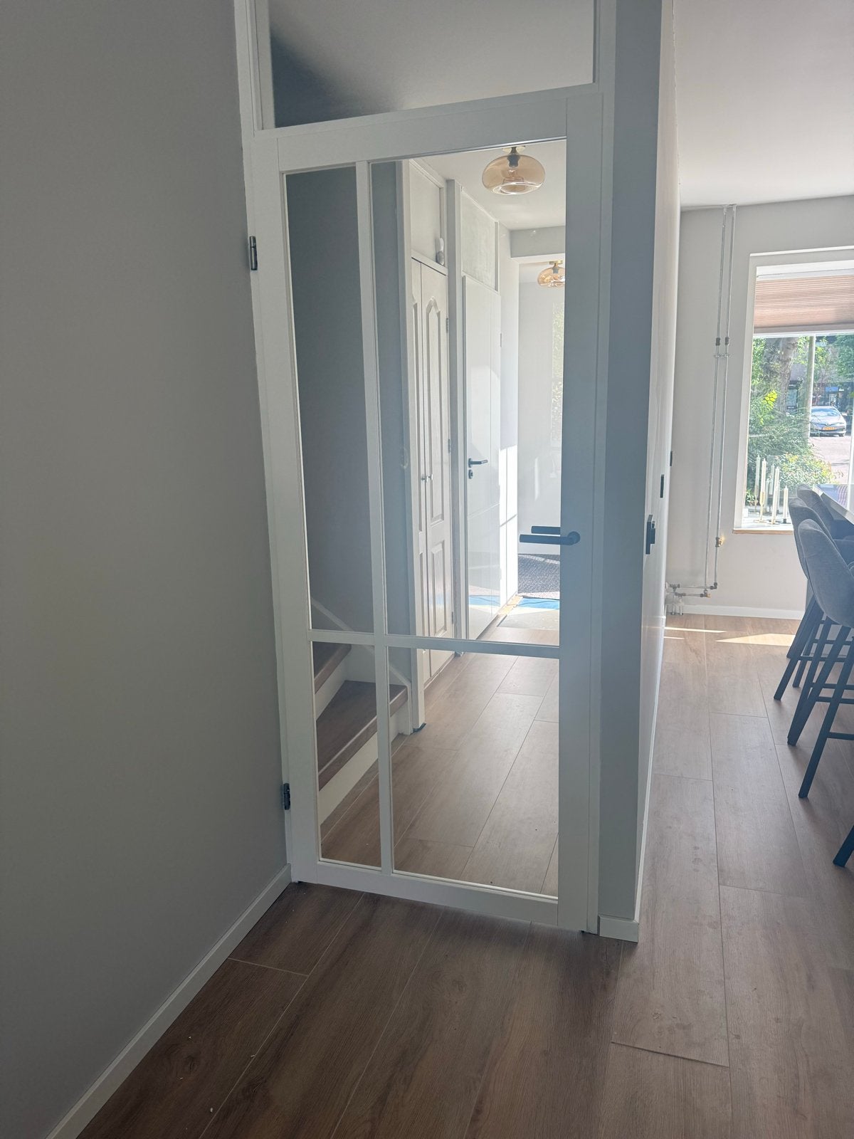 Svedex opdek glasdeur met tochtstrip, Ophalen, Gebruikt, 80 tot 100 cm, Binnendeur