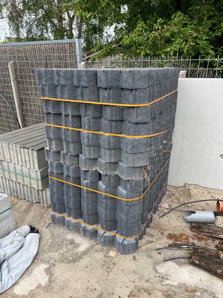 15,6m2 Graskeien Antraciet - Ideaal voor Oprit of Tuin, Ophalen of Verzenden, Gebruikt, Antraciet, Kei