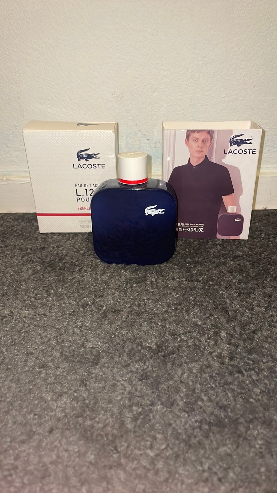 Lacoste L12.12. french pananche parfum 100ml, Verzenden, Zo goed als nieuw, Zwart