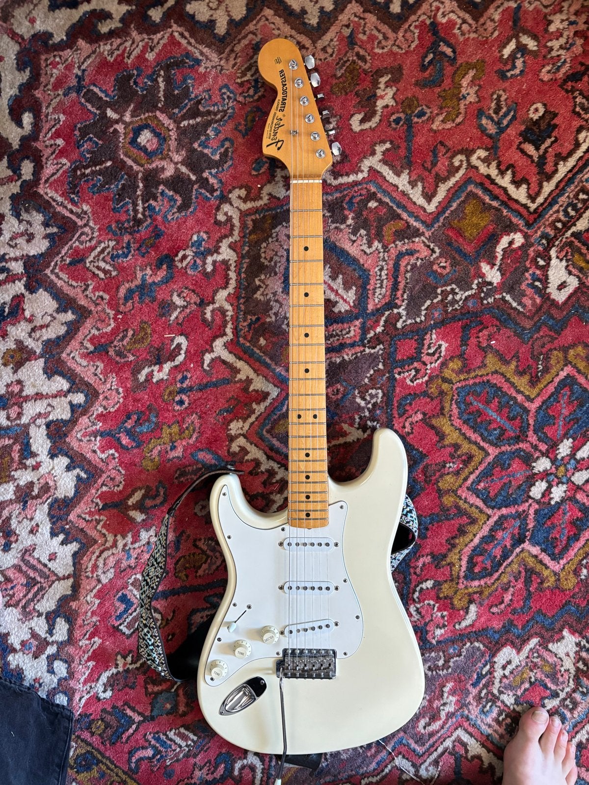 Jimi Hendrix 1997 Fender Tribute Stratocaster, Ophalen of Verzenden, Zo goed als nieuw, Solid body, Fender