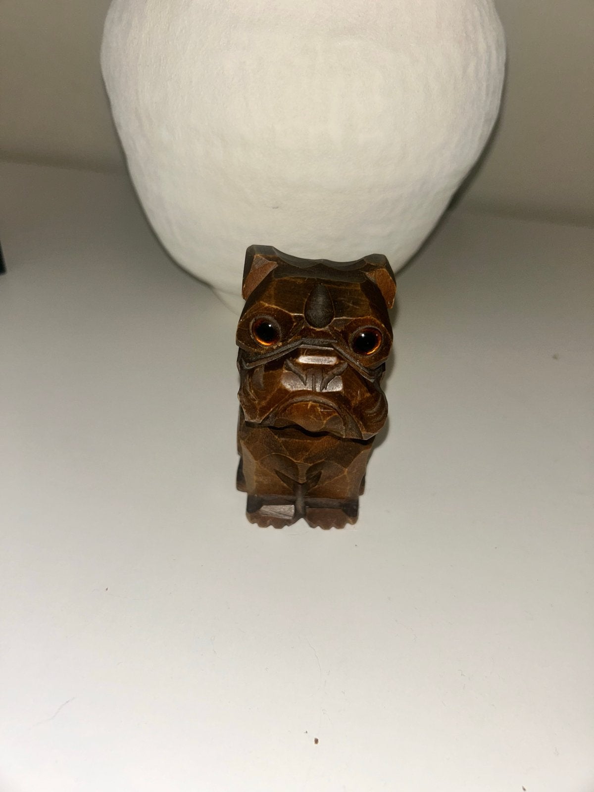 Vintage houten bulldog aansteker jaren '30, Ophalen of Verzenden, Gebruikt