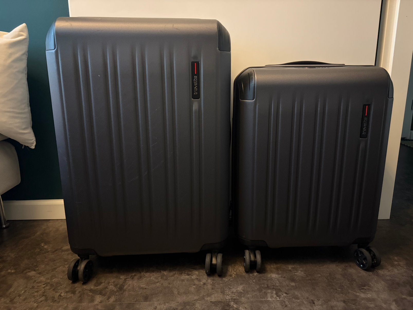 Travelite kofferset | handbagage 55cm | ruimbagage 67cm, 50 tot 60 cm, Hard kunststof, Zo goed als nieuw, 55 cm of meer