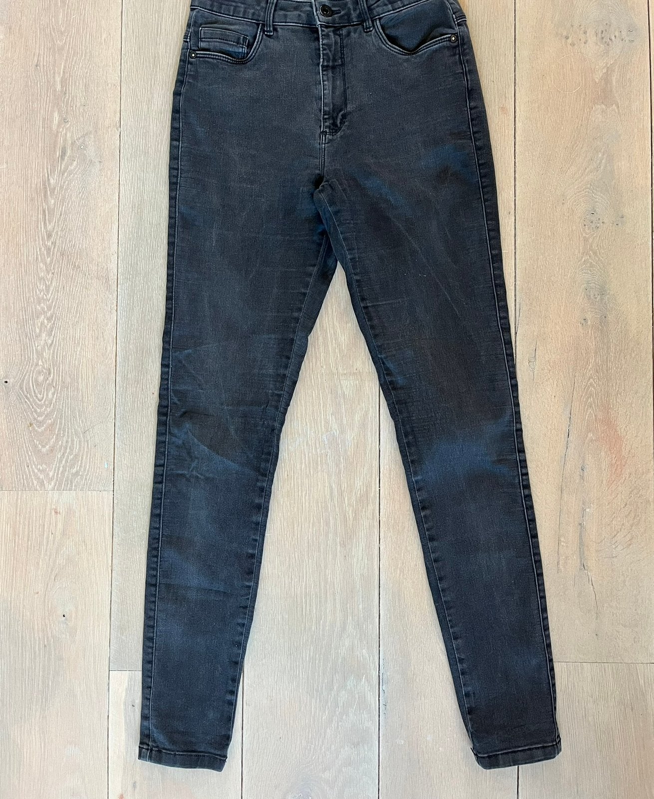 High waisted Only M/32 stretch zwarte skinny washed jeans, Only, Zwart, Ophalen of Verzenden, W30 - W32 (confectie 38/40)