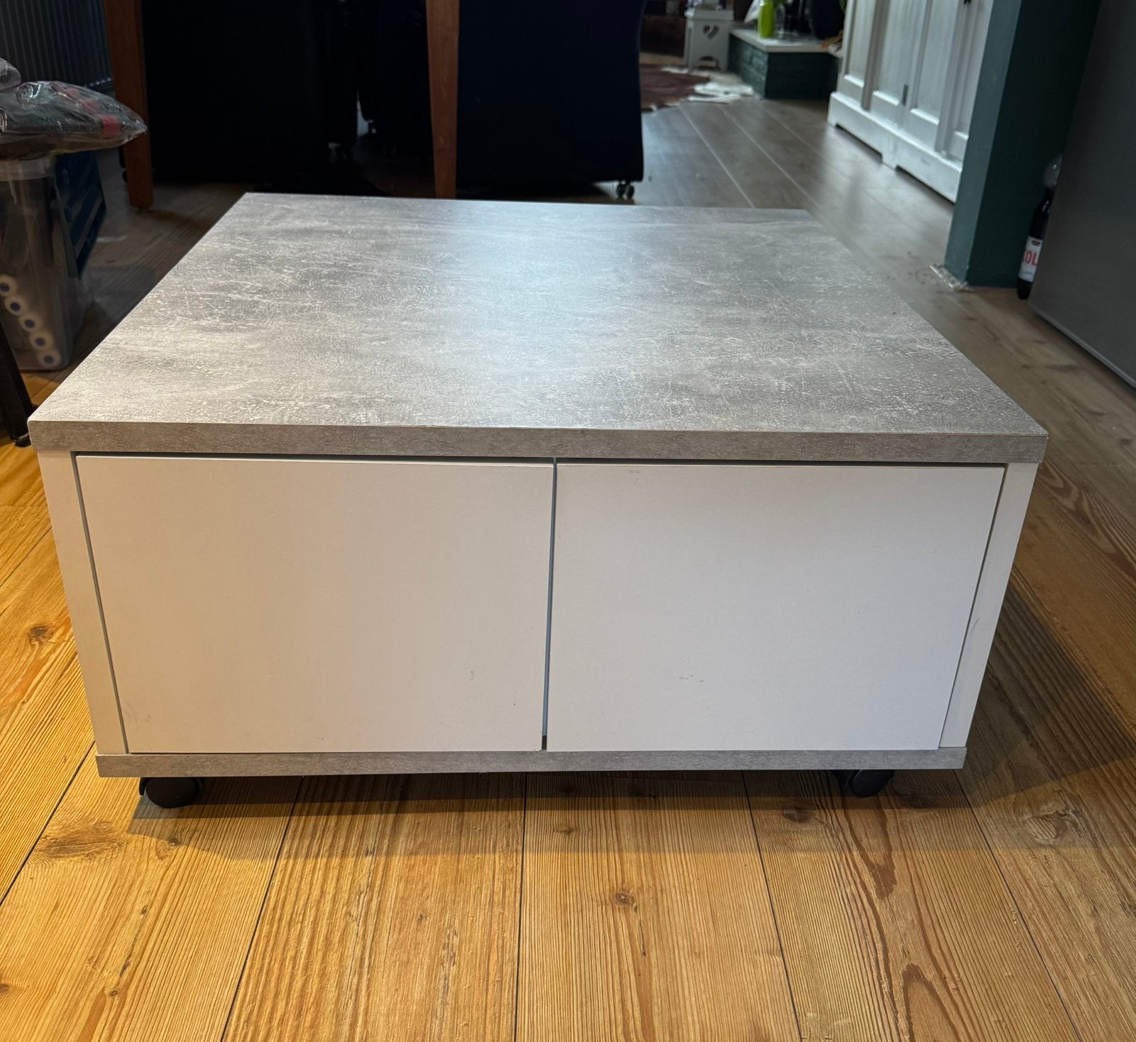 Salon tafel beton look - Twin Leenbakker, Huis en Inrichting, Ophalen, 100 tot 150 cm, Vierkant, 50 tot 100 cm