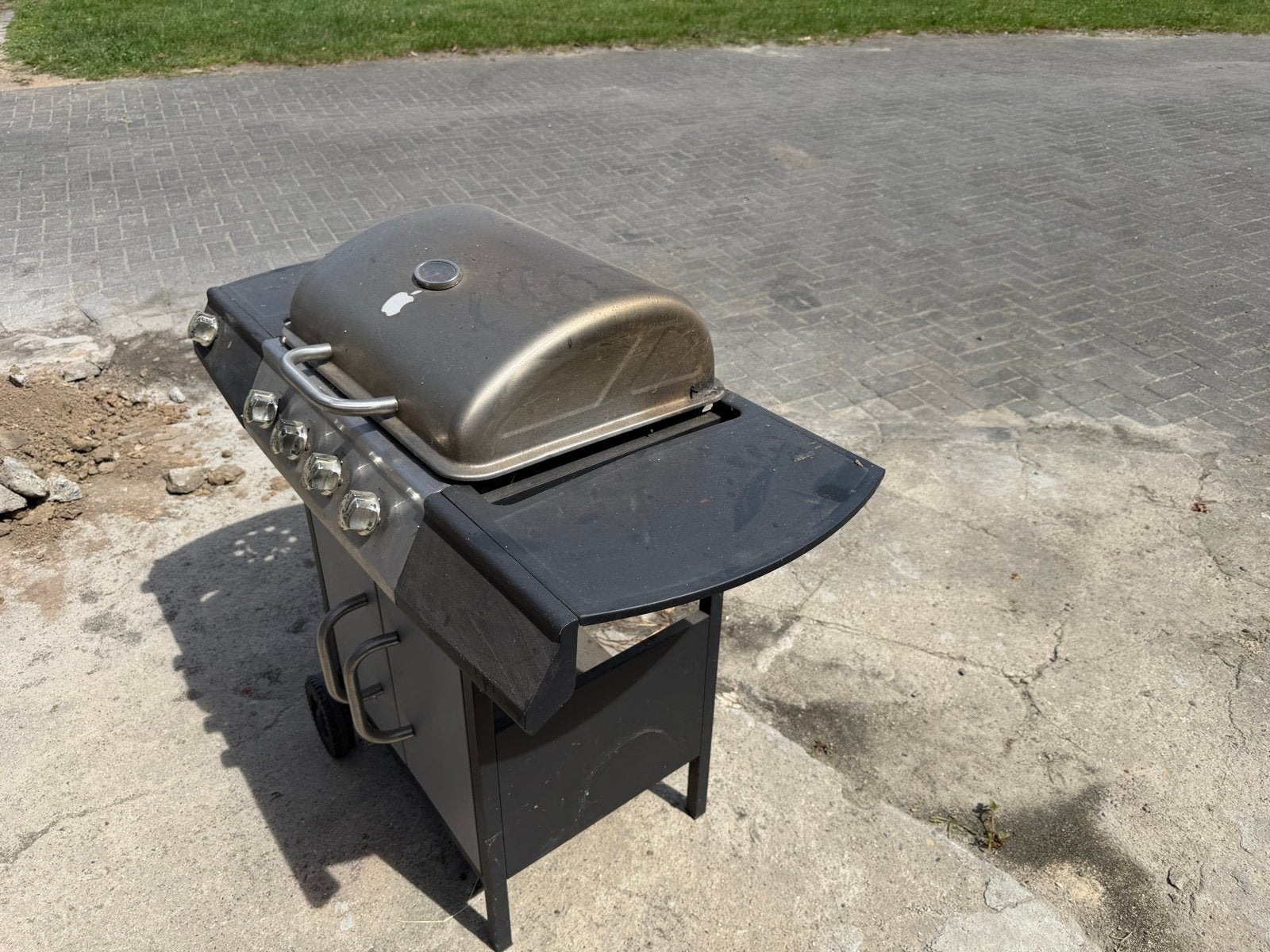 Gebruikte gas BBQ met 4 branders en zijbrander, Ophalen of Verzenden, Gebruikt