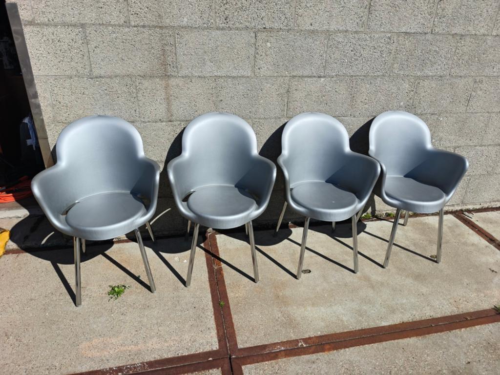 Set van 4 Sintesi GOGO tuinstoelen - Marcello Zilianti, Huis en Inrichting, Stoelen, Ophalen, Gebruikt, Vier, Vintage, Design, Modern