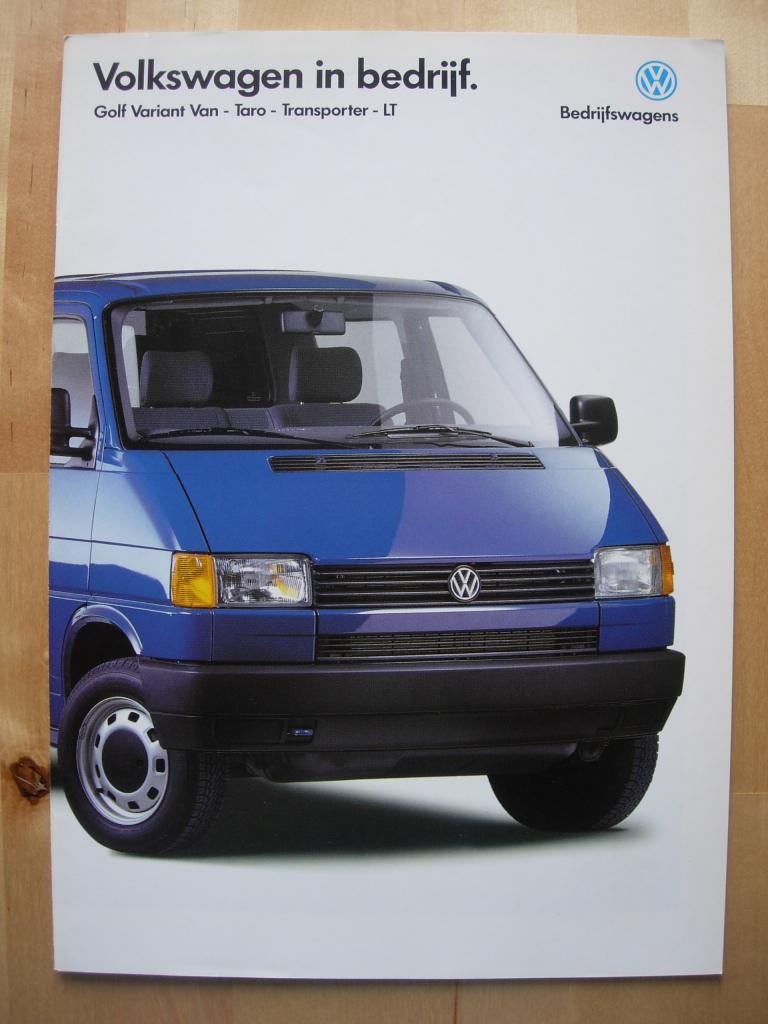 Volkswagen Taro Transporter LT Brochure 1995 VW, Volkswagen, Ophalen of Verzenden, Zo goed als nieuw, Volkswagen