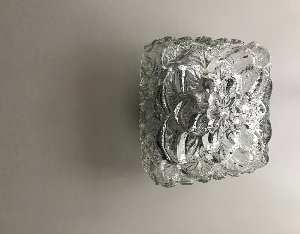 RZB ceiling lamp 70s glass silence of the lamps, Ophalen of Verzenden, Gebruikt, Glas