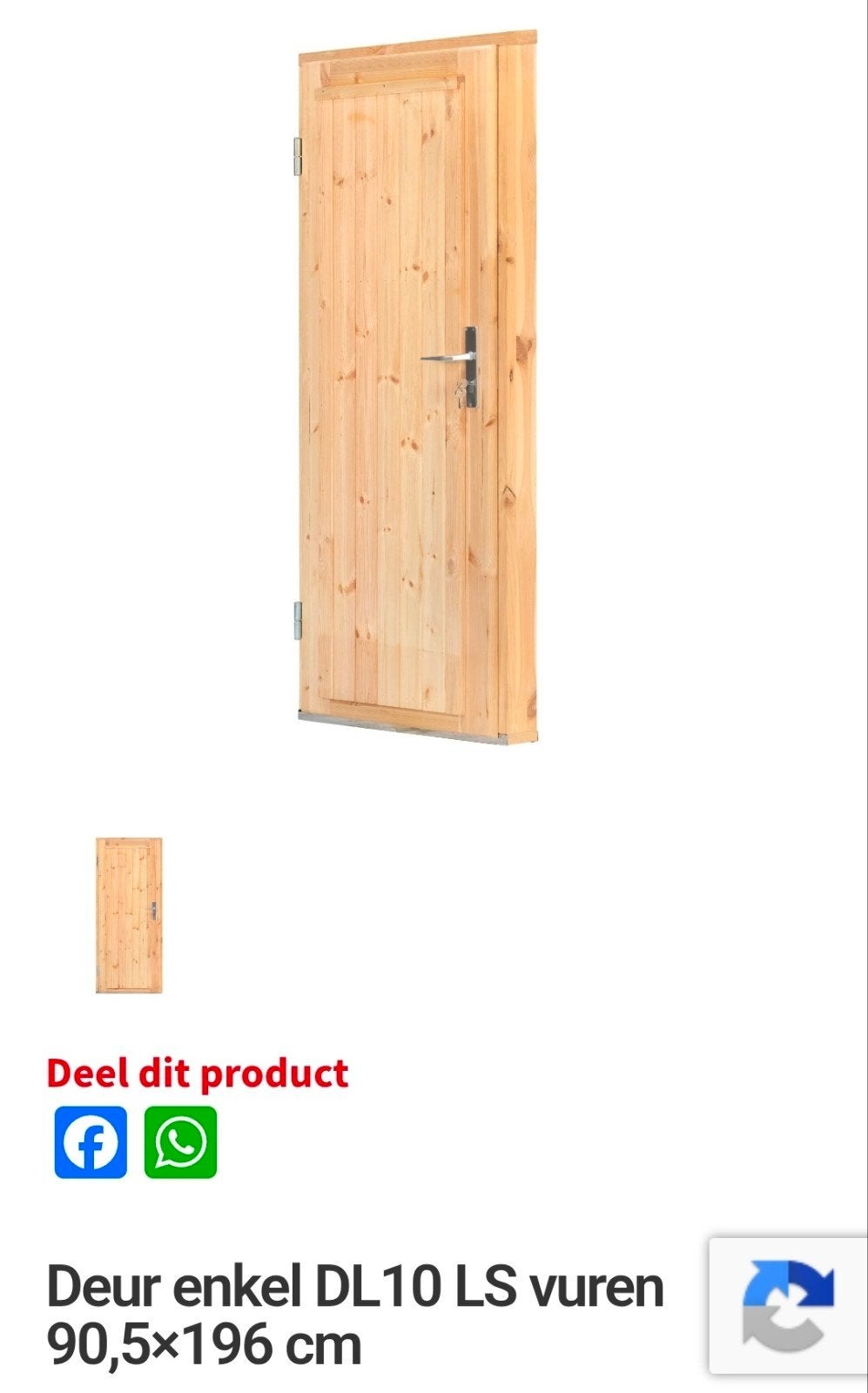 Blokhut deur nieuw incl. Kozijn, Ophalen, Nieuw, 180 tot 250 cm, Planken