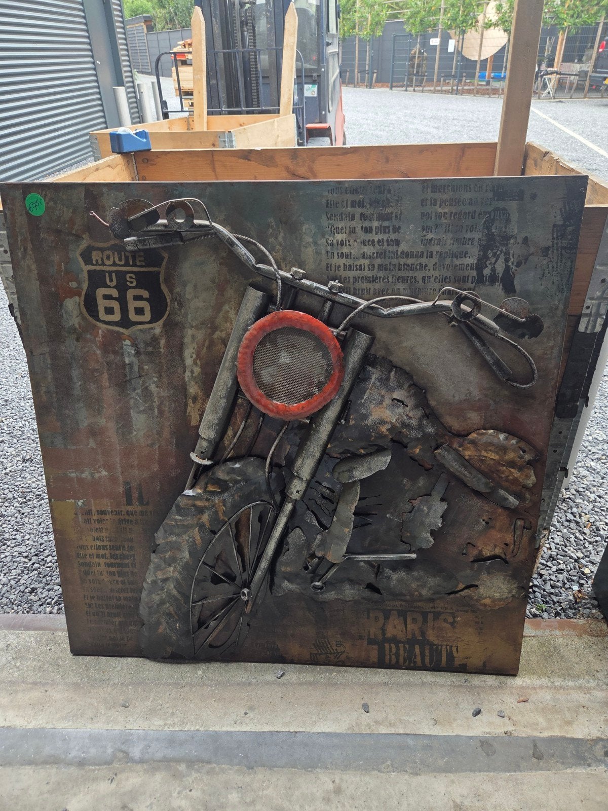 Stoer 3D Metaal Schilderij Motor motor, Ophalen, Schilderij