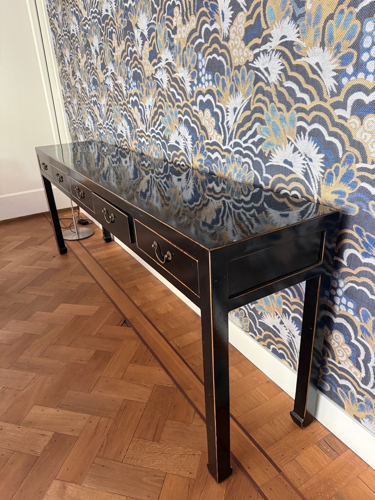 Zwart Chinees console dressoir met 4 lades, Ophalen
