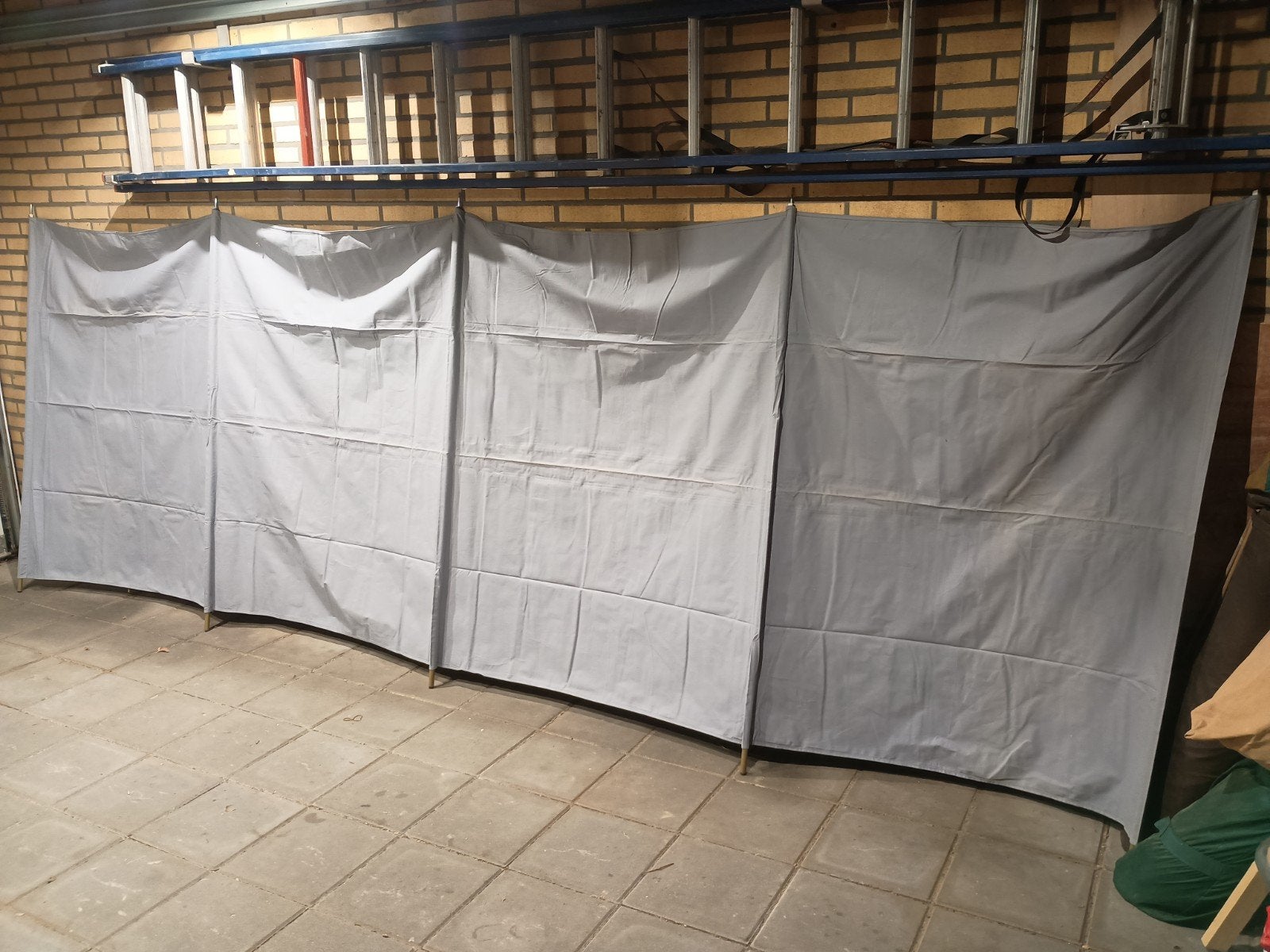 ESVO Windscherm grijs, 4 Panelen (500x150 cm), Ophalen of Verzenden, Zo goed als nieuw