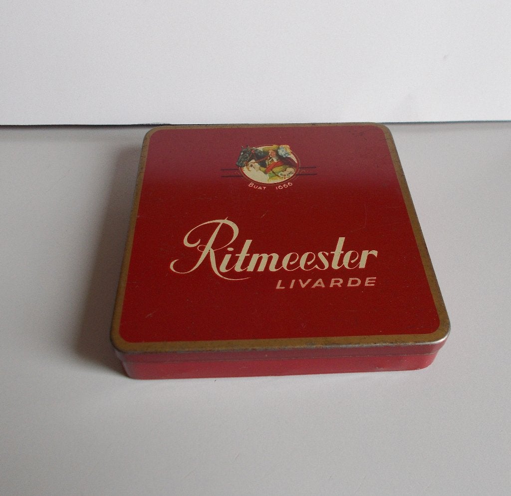 Sigarenblik - Ritmeester Livarde., Ophalen of Verzenden, Gebruikt, Tabaksdoos of Verpakking
