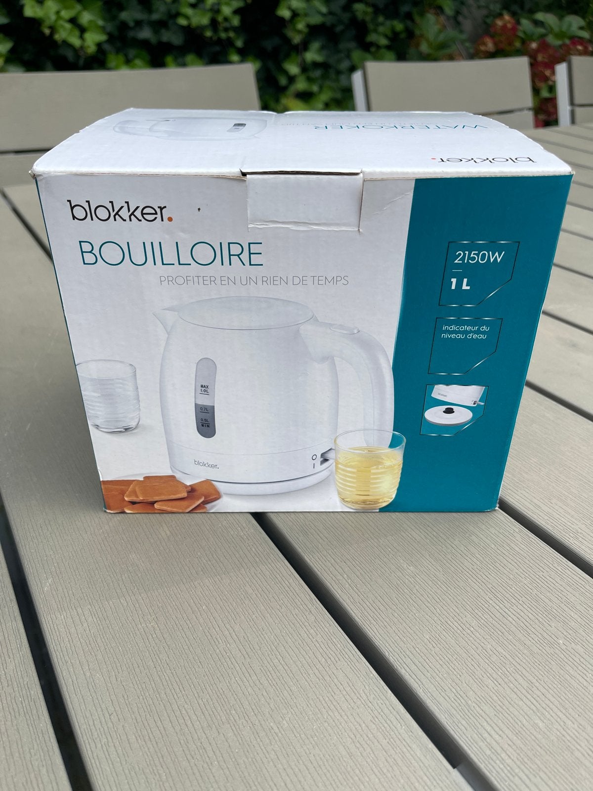 Blokker Waterkoker 1L 2150W - Nieuw in doos, 1 tot 2 liter, Ophalen, Nieuw