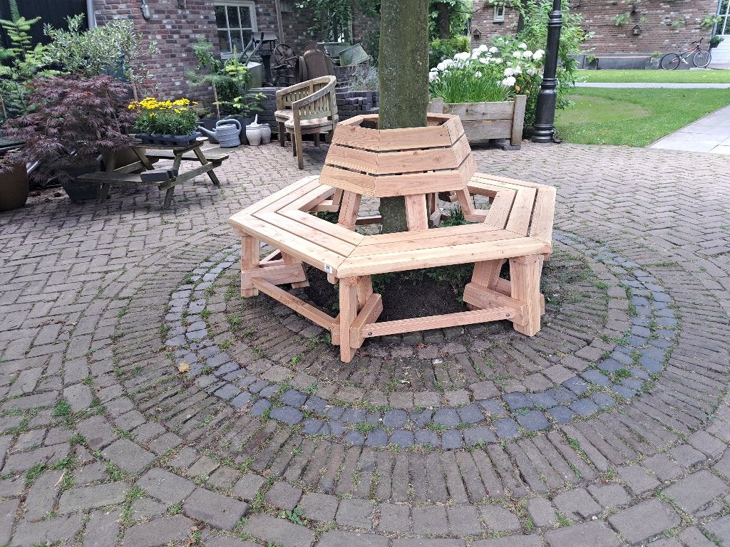 boombank tuinbank om boom evt ook om boom geplaatst, Ophalen of Verzenden, Nieuw, Hout
